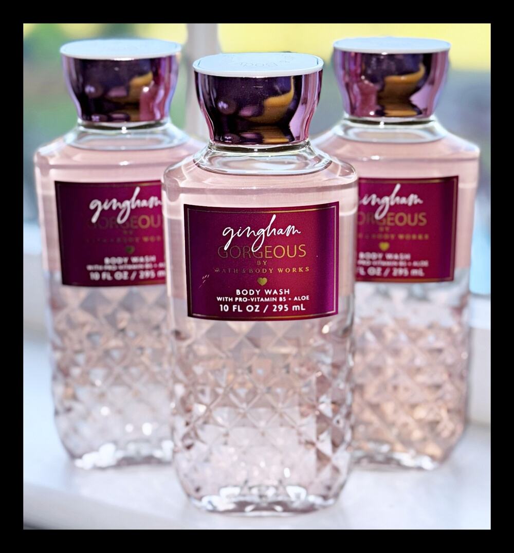 Bath & Body Works Gingham Gorgeous 10oz Shower Gel Body Wash with Aloe B5 x3